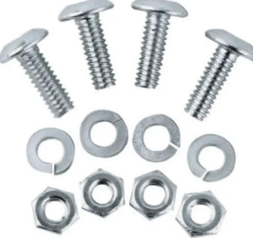 Custom Accessories Silver Stainless Steel License Plate Fasteners