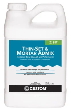 Custom Building Products Indoor and Outdoor White Thin-Set & Mortar Admix 2.5 gal. (Pack of 2)