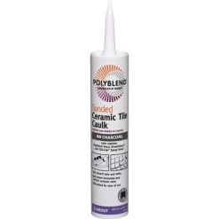 Custom Building Products Polyblend Charcoal Siliconized Acrylic Tile Caulk 10.5 oz