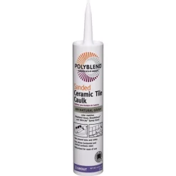 Custom Building Products Polyblend Natural Gray Siliconized Acrylic Caulk 10.5 oz. (Pack of 6)