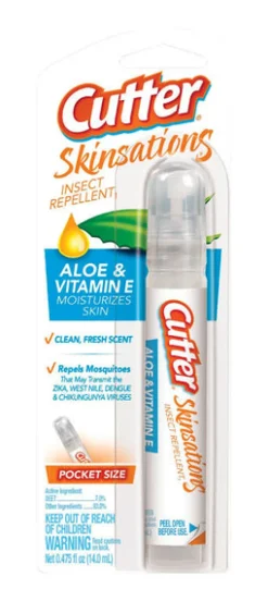 Cutter Skinsations Insect Repellent Liquid For Mosquitoes/Other Flying Insects 0.475 oz. (Pack of 12)