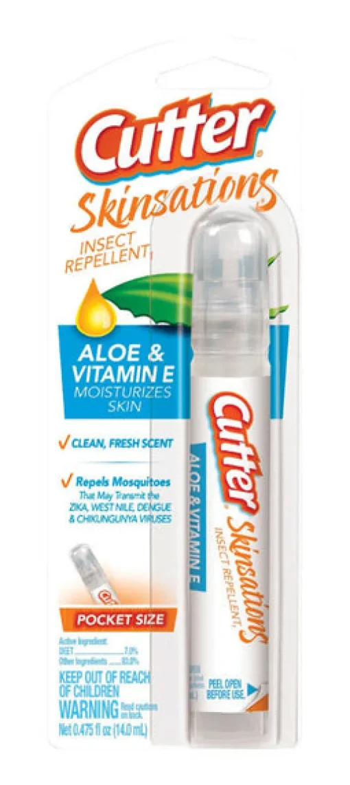 Cutter Skinsations Insect Repellent Liquid For Mosquitoes/Other Flying Insects 0.475 oz. (Pack of 12)