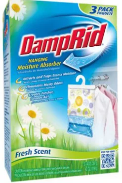 Damp Rid Fg83k 14 Oz Fresh Scent Hanging Moisture Absorber 3 Pack