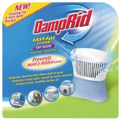 Damprid Easy Fill System Any Room 10.5 Oz. No Scent Refillable Moisture Absorber (Pack Of 3)