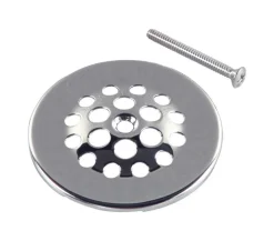 Danco 3-3/8 in. Chrome Round Brass Floor Drain Strainer