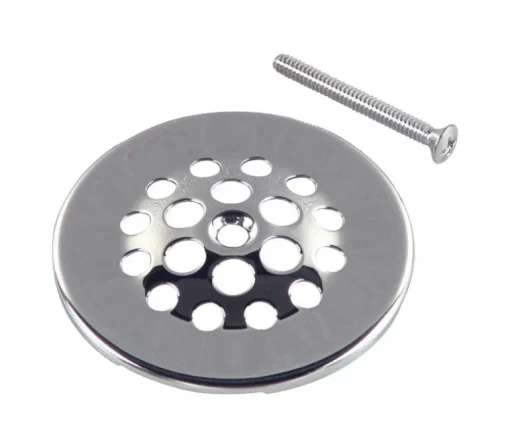 Danco 3-3/8 in. Chrome Round Brass Floor Drain Strainer