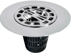 Danco 4-1/4 in. Chrome Round Drain Grate and Cover