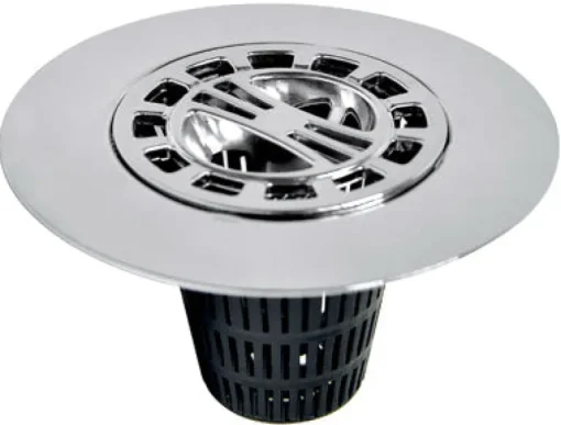 Danco 4-1/4 in. Chrome Round Drain Grate and Cover