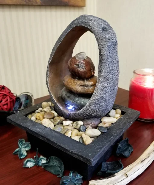 Danner Manufacturing 03802 8-1/2 X 7-3/8 X 11 Black Halo Tabletop Meditation Fountain