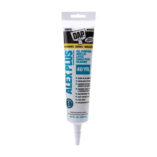 DAP Alex Plus White Acrylic All Purpose Caulk 5.5 oz.
