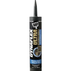 DAP Dynaflex Ultra Iron Gray Advanced Latex Door, Siding and Window Sealant 10.1 oz (Pack of 12).
