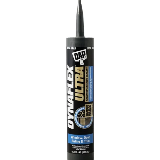 DAP Dynaflex Ultra Iron Gray Advanced Latex Door, Siding and Window Sealant 10.1 oz (Pack of 12).