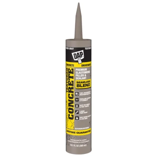 DAP Gray Acrylic Latex Concrete and Mortar Waterproof Sealant 10.1 oz. (Pack of 12)