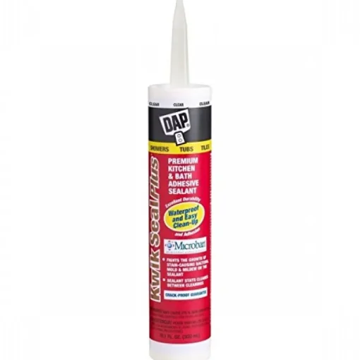 Dap Kwik Seal Plus Clear Siliconized Latex Kitchen And Bath Sealant 10.1 Oz.