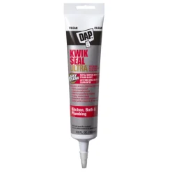 DAP Kwik Seal Ultra Clear Siliconized Acrylic Kitchen and Bath Caulk Sealant 5.5 oz