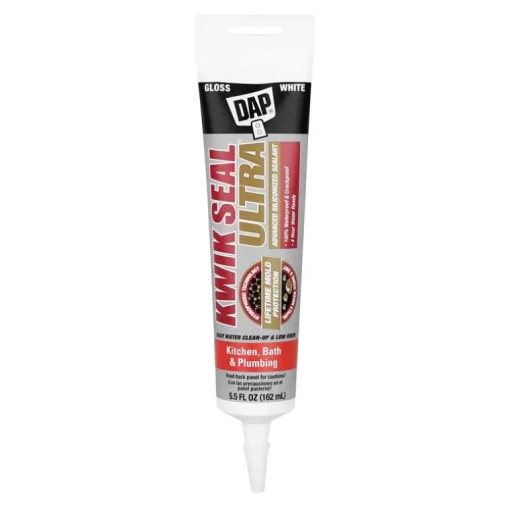 DAP Kwik Seal Ultra White Siliconized Acrylic Kitchen and Bath Sealant 5.5 oz