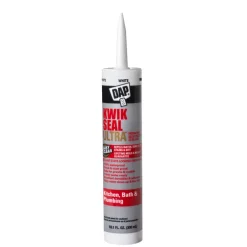 Dap Kwik Seal Ultra White Siliconized Acrylic Kitchen and Bath Sealant 10.1 oz. (Pack of 12)