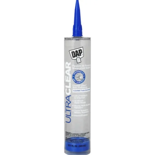 DAP Ultra Clear Synthetic Rubber 332 g/L VOC All Purpose Waterproof Sealant Cartridge 10.1 oz.