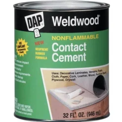 DAP Weldwood Synthetic Rubber Natural High Strength Indoor/Outdoor Contact Cement Gel 1 qt.