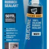 DAP White Silicone Rubber Door/Siding/ Window Sealant 2.8 oz