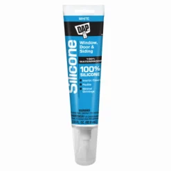 DAP White Silicone Rubber Door/Siding/ Window Sealant 2.8 oz