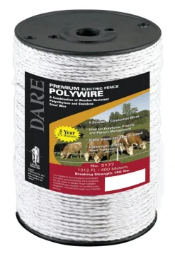 Dare Electric Fence Wire 1312 ft. White
