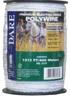 Dare Electric Fence Wire 1312 ft. White