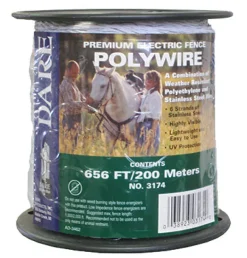 Dare Portable Electric Fence Wire 656 ft. White
