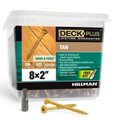 Deck Plus No. 8 x 2 in. L Star Flat Head Exterior Deck Screws 5 lb.