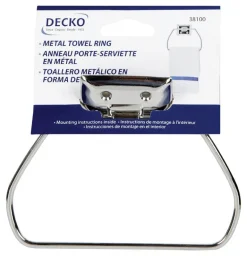 DECKO Chrome Silver Stirrup Towel Ring Steel