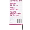 Decko Diamond Chrome Steel Silver Towel Bar 12 L x 2 H x 1.75 W in.