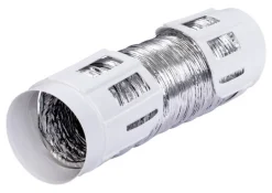 Deflect-O 8 ft. L X 4 in. D Silver/White Aluminum/Plastic Dryer Vent Kit