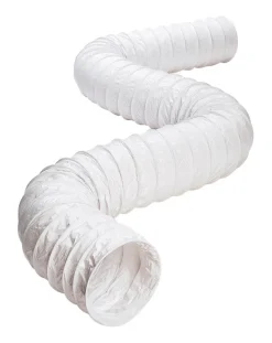 Deflect-O 50 ft. L X 4 in. D White Vinyl Vent Duct