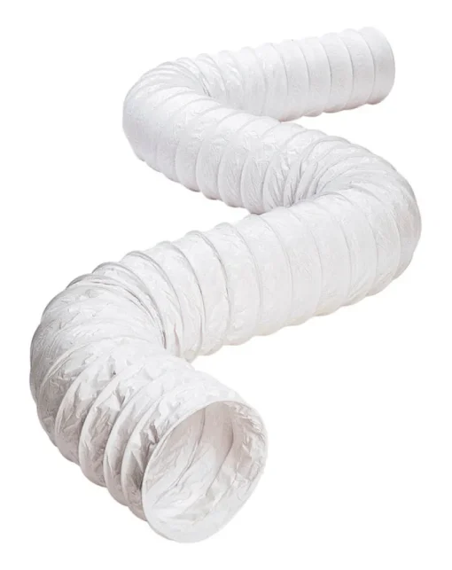 Deflect-O 50 ft. L X 4 in. D White Vinyl Vent Duct