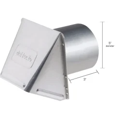 Deflect-O 5 in. D Aluminum Wall Cap With Damper