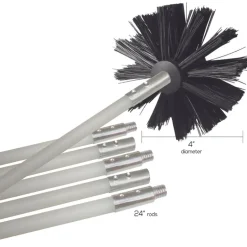 Deflect-O 6.75 in. D Black/White Aluminum Duct Cleaning Kit
