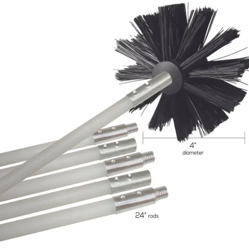 Deflect-O 6.75 in. D Black/White Aluminum Duct Cleaning Kit