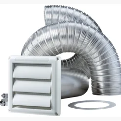 Deflect-O 8 in. D Silver/White Aluminum/Plastic Dryer Vent Kit