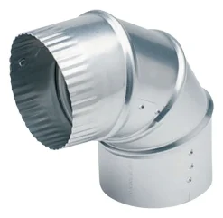 Deflect-O 4 in. D Silver/White Aluminum 90 Degree Dryer Connector Elbow