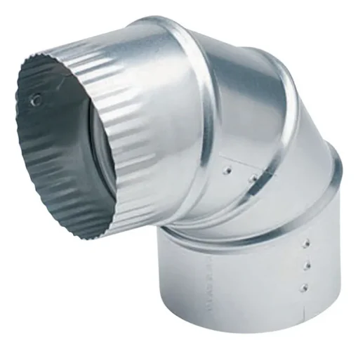 Deflect-O 4 in. D Silver/White Aluminum 90 Degree Dryer Connector Elbow