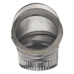 Deflect-O 4 in. D Silver/White Aluminum 90 Degree Dryer Connector Elbow