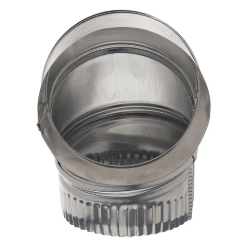 Deflect-O 4 in. D Silver/White Aluminum 90 Degree Dryer Connector Elbow