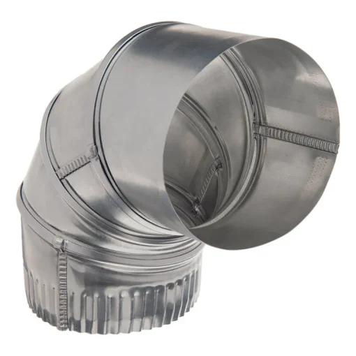 Deflect-O 4 in. D Silver/White Aluminum 90 Degree Dryer Connector Elbow