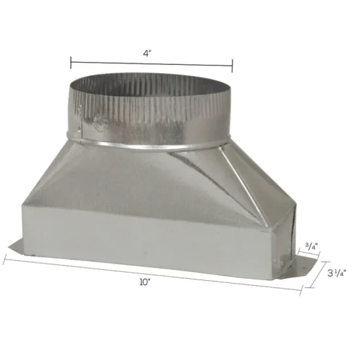 Deflect-O 4 in. D X 10 in. L Galvanized Steel Duct