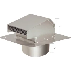 Deflect-O 4 in. Dia. Aluminum Roof Cap With Tailpipe (Pack of 2)
