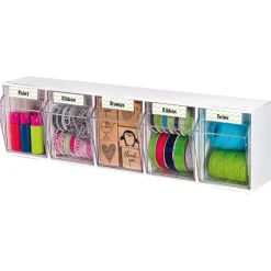 Deflect-O 6.5 in. H x 23.6 in. W x 5.25 in. D Stackable Craft Bin (Pack of 6)