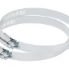 Deflect-O 1 in. L X 4 in. D Silver/White Metal Dryer Vent Clamp