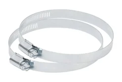 Deflect-O 1 in. L X 4 in. D Silver/White Metal Dryer Vent Clamp