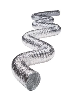 Deflect-O 240 in. L X 6 in. D Silver/White Aluminum Vent Hose