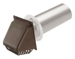 Deflect-O 11 in. L x 4 in. Dia. Brown Aluminum Vent Dryer Hood